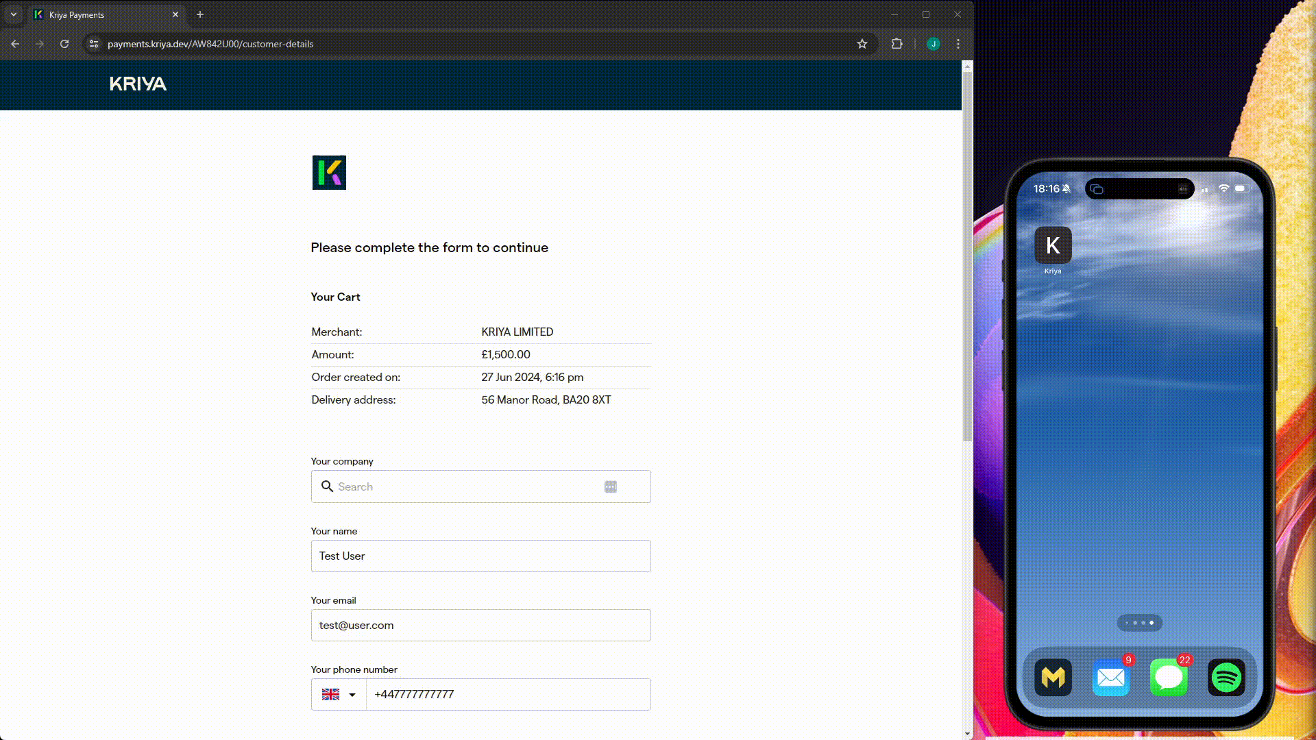 Payments Journey flow